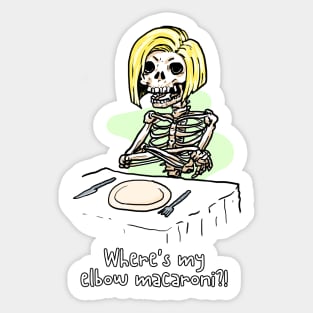 elbow macaroni skeleton funny Sticker